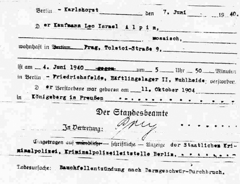 09_Der Kaufmann Leo Israel Alpin geb 11 10 1904 Koenigsberg
