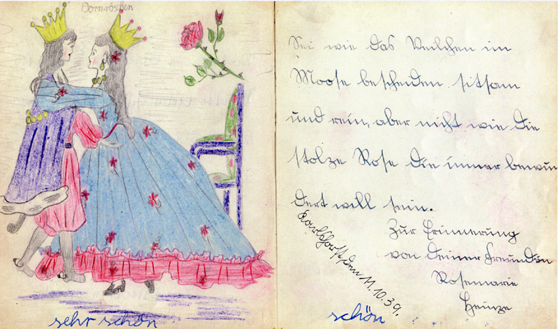 02_Ein gemaltes Bild von mir aus dem Poesiealbum von Brigitte Mueller Bild 