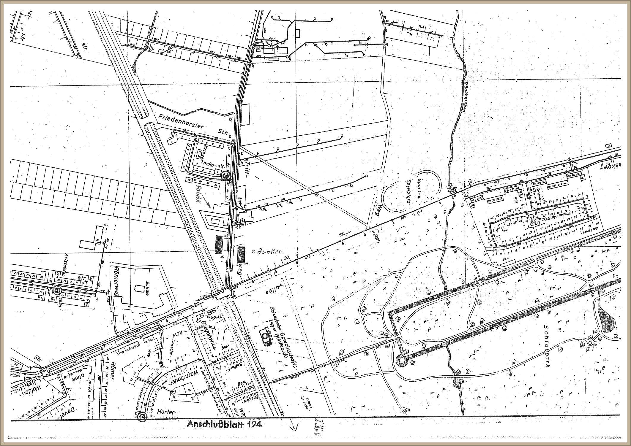 12_lageplan der fabrik sedina und der splanemannsiedlung