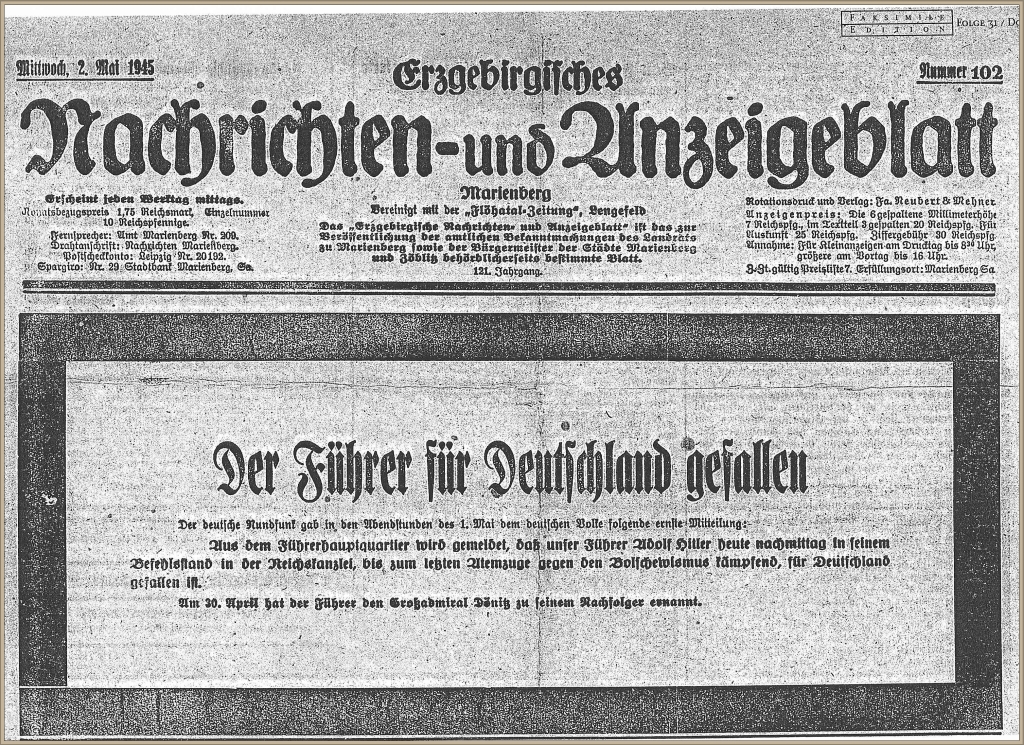 43_nachrichtenblatt vom mittwoch den 2_mai 1945_der fuehrer fuer deutschland gefallen